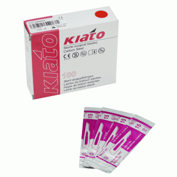 تیغ بیستوری جراحی سایز 15 کیاتو KIATO بسته 100 عددی