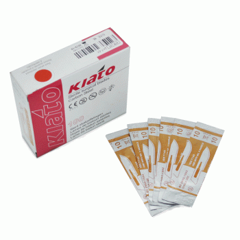 تیغ بیستوری جراحی سایز 10 کیاتو KIATO بسته 100 عددی